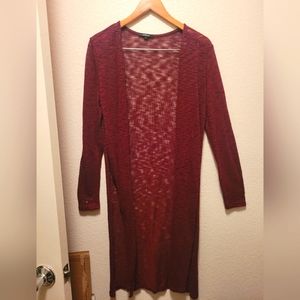 Burgundy Ambiance Side-Slit Duster